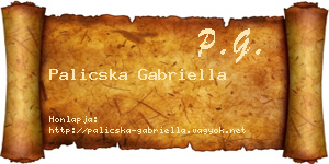 Palicska Gabriella névjegykártya